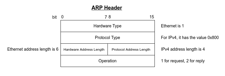 ARP header