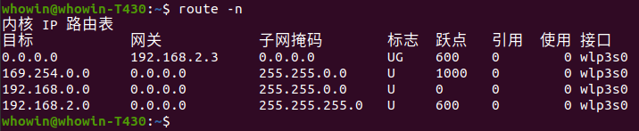 main routing table