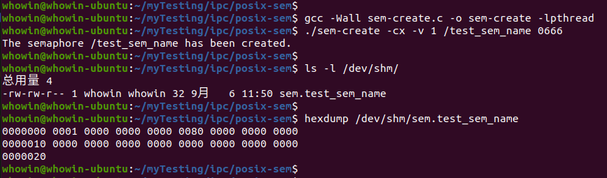 screenshot of sem-create command